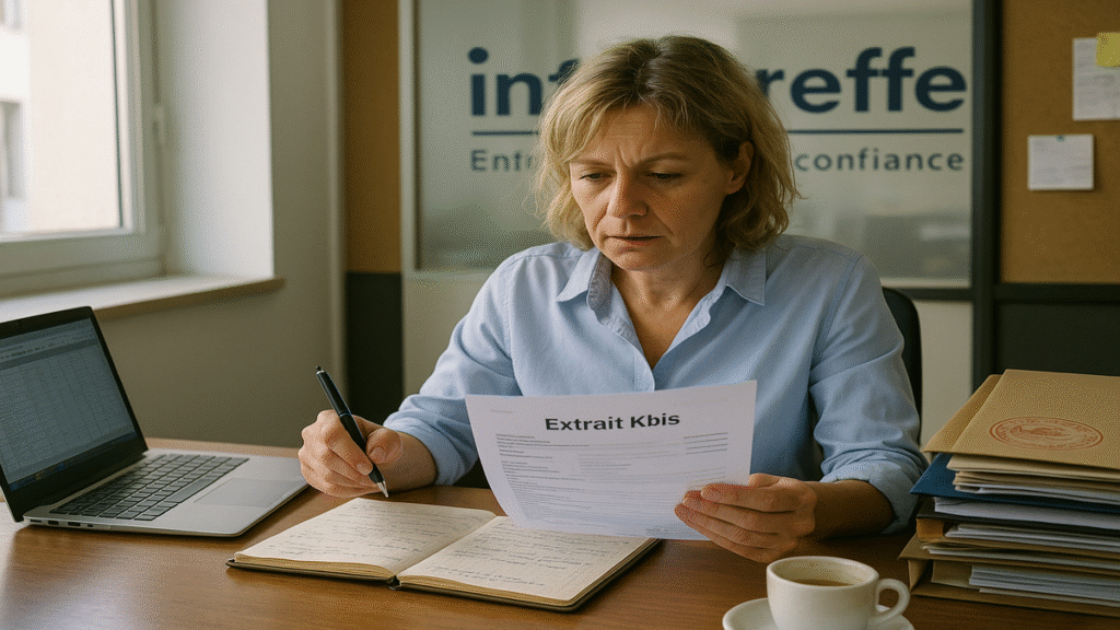 Extrait Kbis mettant en évidence l'importance de connaître une entreprise française