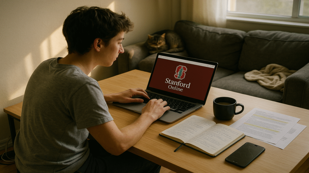 Illustration for free Stanford courses that could enhance a CV